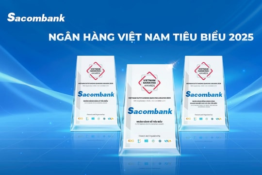 Sacombank tiếp tục được vinh danh tại giải thưởng Ngân hàng Việt Nam tiêu biểu 2025