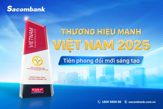 14 năm liên tiếp Sacombank giữ vững danh hiệu thương hiệu mạnh Việt Nam