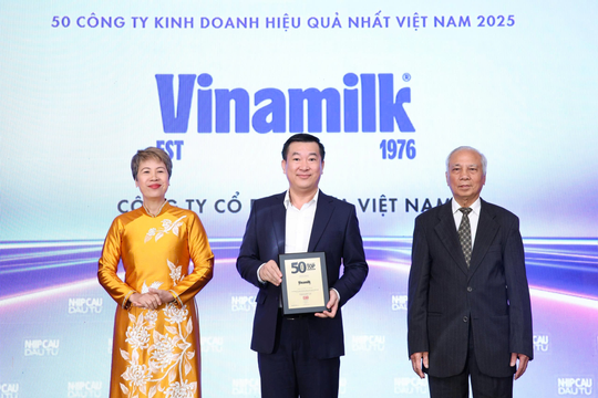 Vinamilk lần thứ 14 liên tiếp được vinh danh Top 50 công ty kinh doanh hiệu quả nhất Việt Nam