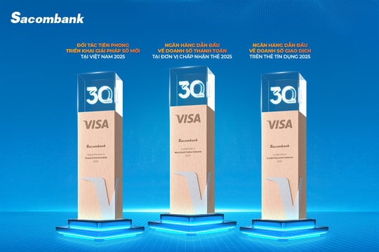 Sacombank được Visa vinh danh với 3 giải thưởng quan trọng năm 2025