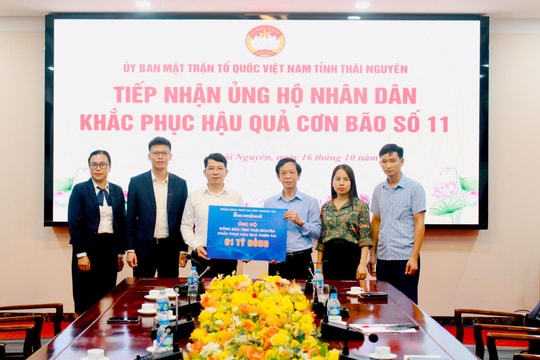 Sacombank chung tay cùng tỉnh Thái Nguyên khắc phục hậu quả lũ lụt