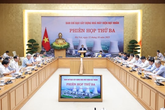 Thủ tướng chủ trì phiên họp thứ ba Ban Chỉ đạo xây dựng Nhà máy điện hạt nhân