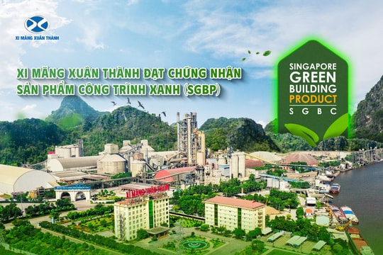 Xi măng Xuân Thành đạt chứng nhận Sản phẩm công trình xanh (SGBP)