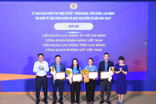 Công đoàn Ngân hàng Việt Nam đạt Giải Nhì tập thể Cuộc thi tìm hiểu về luật Công đoàn và Luật Bảo hiểm xã hội năm 2024