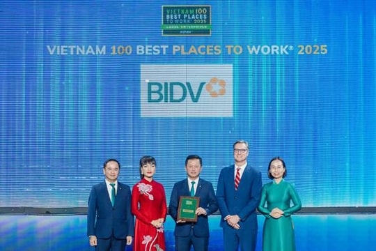 BIDV được vinh danh "Nơi làm việc tốt nhất Việt Nam" năm thứ 3 liên tiếp