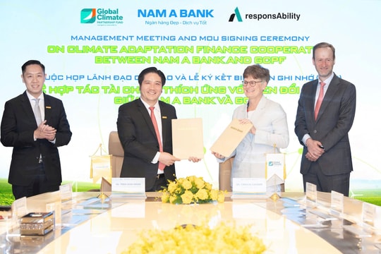 Nam A Bank và GCPF ký kết biên bản ghi nhớ phối hợp nghiên cứu khung tài chính thích ứng biến đổi khí hậu từ năm 2026