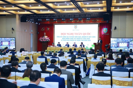 Hội nghị toàn quốc tổng kết công tác tư pháp năm 2025: Nỗ lực hoàn thiện thể chế, thực thi pháp luật