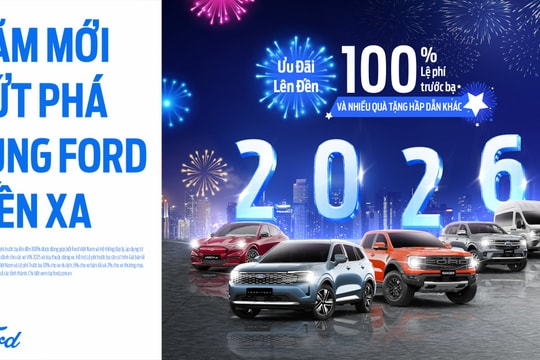 Ford Việt Nam triển khai chương trình ưu đãi lên đến 100% lệ phí trước bạ