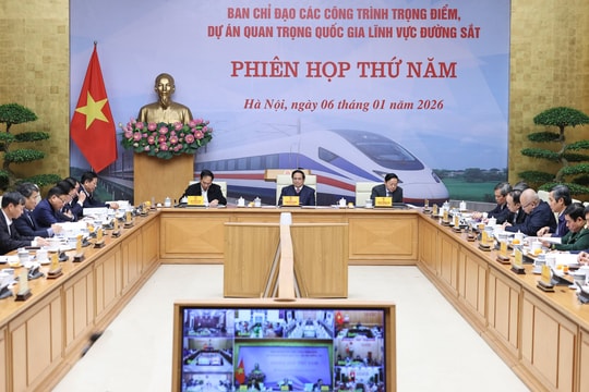 Phiên họp thứ năm của Ban Chỉ đạo các công trình trọng điểm, dự án quan trọng quốc gia lĩnh vực đường sắt