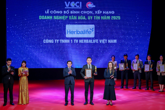 Herbalife Việt Nam được vinh danh là “Doanh nghiệp Văn hóa, Uy tín” năm 2025