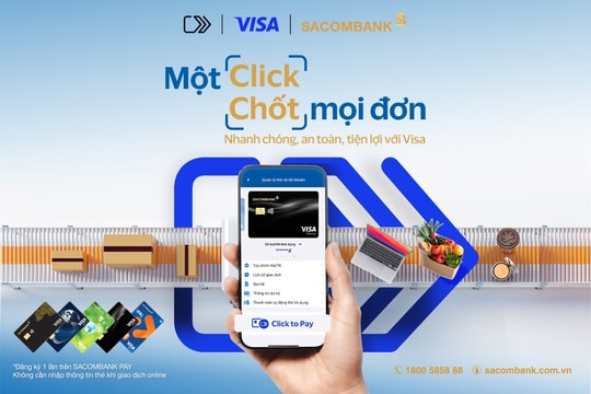 Sacombank triển khai Click to pay - Đơn giản hoá thanh toán trực tuyến