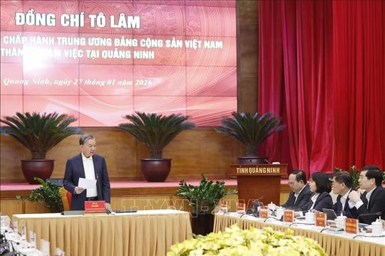 Tổng Bí thư Tô Lâm: Quảng Ninh từng bước trở thành hình mẫu phát triển xanh, hiện đại, sáng tạo và hội nhập quốc tế