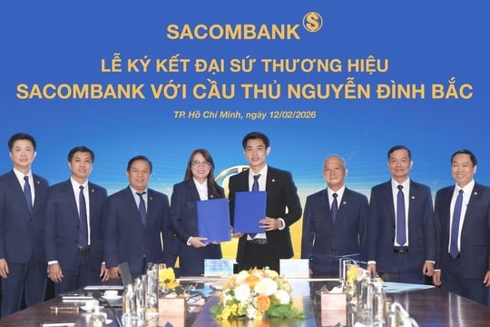 Cầu thủ Nguyễn Đình Bắc chính thức trở thành đại sứ thương hiệu SACOMBANK