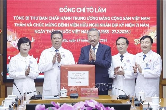Toàn văn phát biểu của Tổng Bí thư Tô Lâm tại Bệnh viện Hữu Nghị nhân kỷ niệm 71 năm Ngày Thầy thuốc Việt Nam