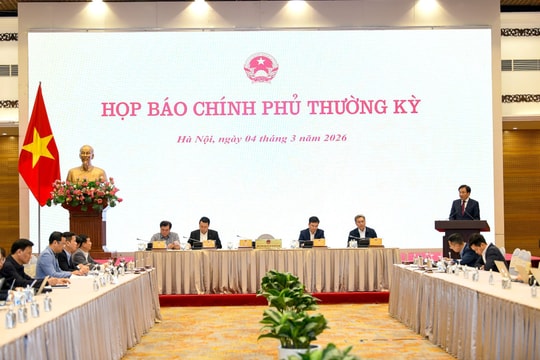 Họp báo Chính phủ tháng 2/2026: Kinh tế - xã hội tiếp tục khởi sắc, quyết tâm thúc đẩy tăng trưởng từ 10% trở lên