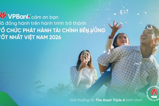 VPBank được vinh danh “Tổ chức phát hành tài chính bền vững tốt nhất Việt Nam 2026”