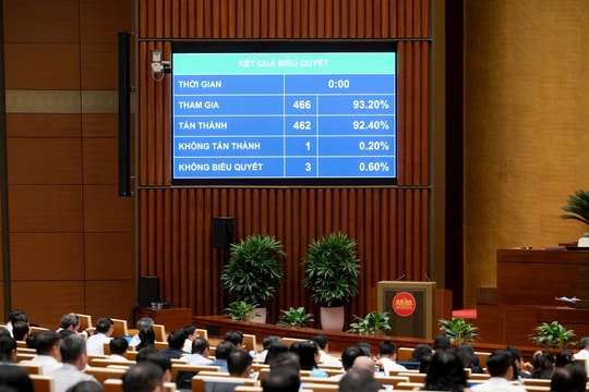 Quốc hội biểu quyết thông qua việc bổ sung chương trình Kỳ họp thứ Nhất, Quốc hội khóa XVI