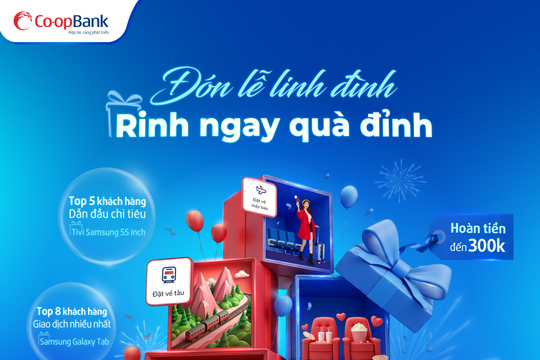 Co-opBank tung ưu đãi lớn dịp 30/4 – 1/5: Giao dịch càng nhiều, quà càng “đỉnh”