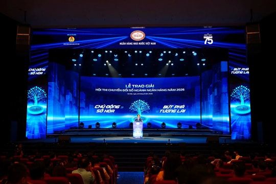 Bế mạc và trao giải Hội thi Chuyển đổi số ngành Ngân hàng 2026: Tôn vinh trí tuệ và khát vọng "bứt phá tương lai"
