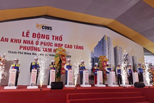 Bcons động thổ khu nhà ở phức hợp cao tầng tại phường Tam Hiệp