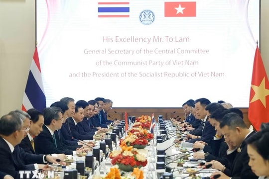 Tổng Bí thư, Chủ tịch nước Tô Lâm hội đàm với Thủ tướng Thái Lan Anutin Charnvirakul