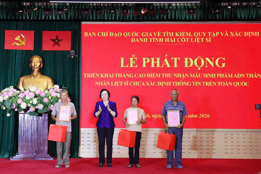 Triển khai cao điểm thu nhận mẫu sinh phẩm ADN thân nhân liệt sĩ chưa xác định thông tin trên toàn quốc