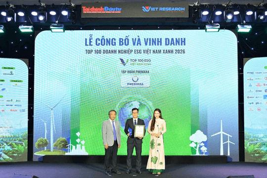 ‏Tập đoàn Phenikaa và Vicostone được vinh danh trong Top 100 doanh nghiệp ESG Việt Nam xanh 2026‏