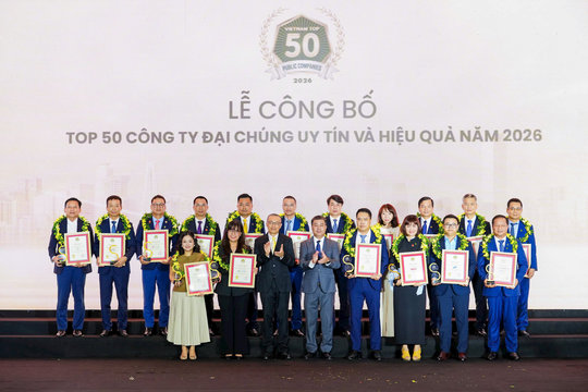 7 ngân hàng góp mặt trong Top 10 doanh nghiệp đại chúng uy tín và hiệu quả năm 2026