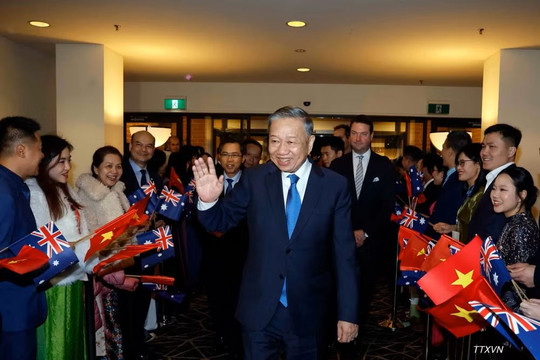 Tổng Bí thư, Chủ tịch nước Tô Lâm đến thủ đô Canberra, tiếp tục chuyến thăm Australia