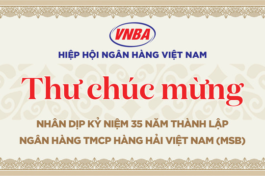 Hiệp hội Ngân hàng chúc mừng Ngân hàng TMCP Hàng Hải Việt Nam nhân kỷ niệm  năm thành lập