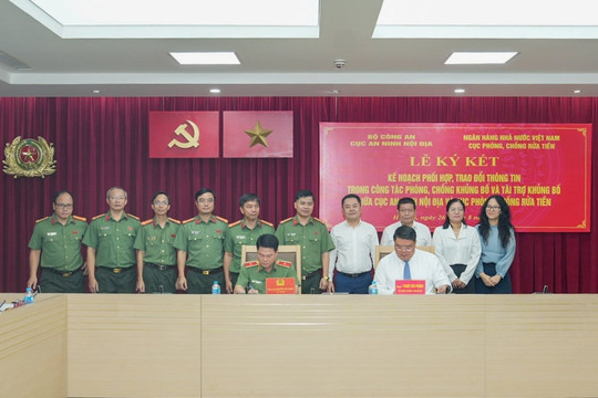 Bộ Công an và Ngân hàng Nhà nước  phối hợp phòng, chống rửa tiền, tài trợ khủng bố