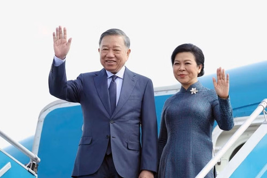 Tổng Bí thư, Chủ tịch nước Tô Lâm cùng Phu nhân lên đường thăm cấp Nhà nước tới Nga