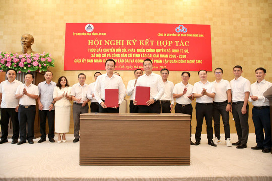 ‏Lào Cai và CMC hợp tác thúc đẩy chuyển đổi số, đưa AI vào thực tiễn phát triển địa phương‏