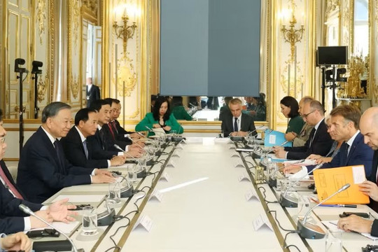 Tổng Bí thư, Chủ tịch nước Tô Lâm hội đàm với Tổng thống Emmanuel Macron