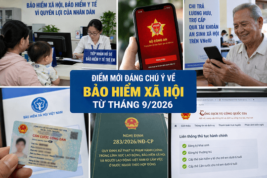 Những điểm mới đáng chú ý về Bảo hiểm xã hội, Bảo hiểm y tế từ tháng 9/2026