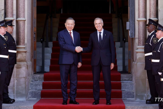 Tổng Bí thư, Chủ tịch nước Tô Lâm hội đàm Thủ tướng Canada Mark Carney