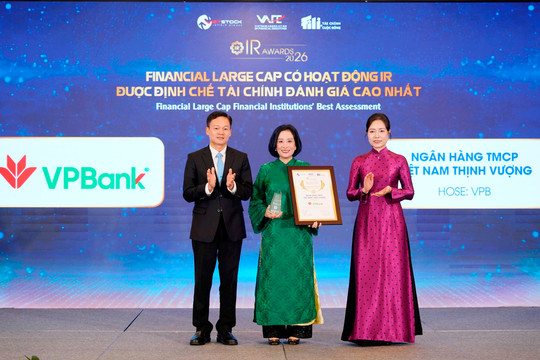 VPBank thắng lớn tại IR Awards 2026 lần thứ 2 liên tiếp