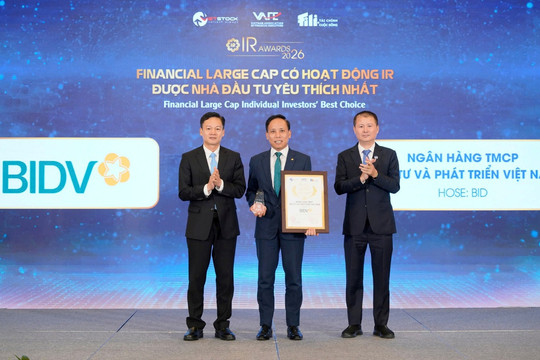BIDV được nhà đầu tư yêu thích tại IR Awards 2026: Dấu ấn của minh bạch và niềm tin