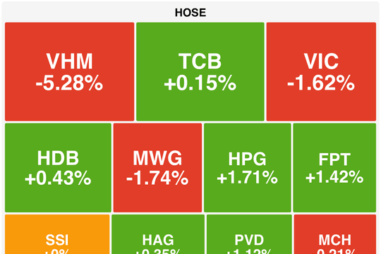 VN-Index giảm điểm, lùi về mốc tâm lý 1.700 điểm dưới áp lực từ nhóm Vingroup