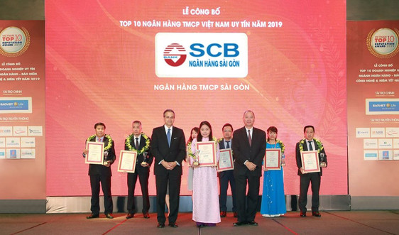 SCB  nhận danh hiệu "Top 10 ngân hàng thương mại cổ phần tư nhân uy tín năm 2019"