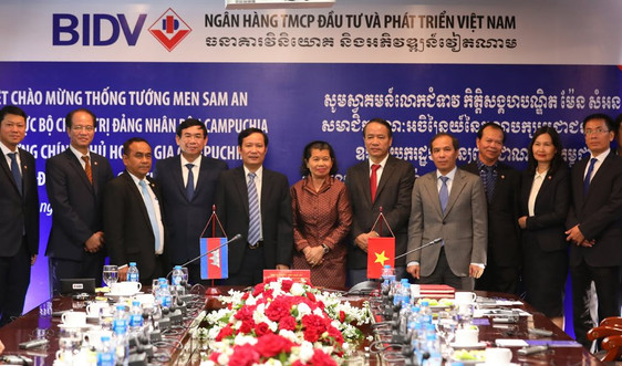 Phó Thủ tướng Chính phủ Hoàng gia Campuchia Men Sam An thăm và làm việc tại BIDV
