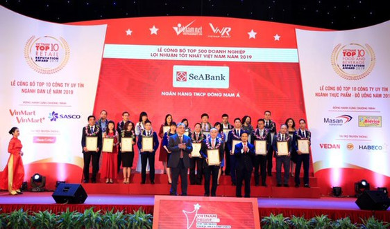 SeABank xếp hạng 70/500 doanh nghiệp tư nhân có lợi nhuận tốt nhất Việt Nam 2019