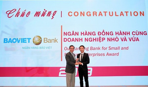 BaoViet Bank nhận giải thưởng Ngân hàng đồng hành cùng doanh nghiệp nhỏ và vừa năm 2019