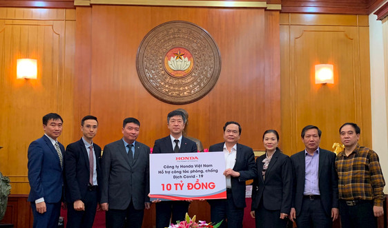 Honda Việt Nam ủng hộ 10 tỷ đồng phòng chống dịch Covid-19