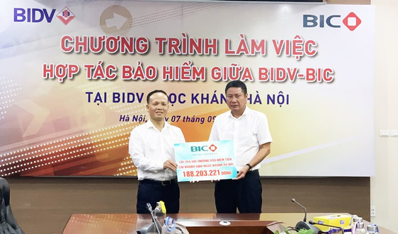 BIC bồi thường hơn 188 triệu đồng bảo hiểm tiền cho Chi nhánh BIDV Ngọc Khánh Hà Nội 