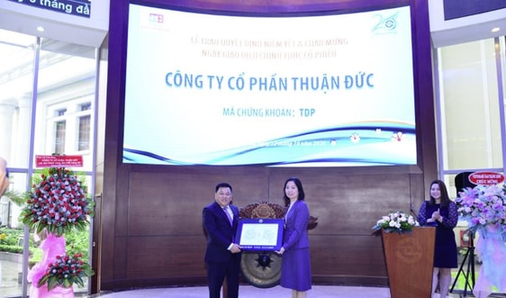 Niêm yết và chính thức giao dịch cổ phiếu Công ty cổ phần Thuận Đức