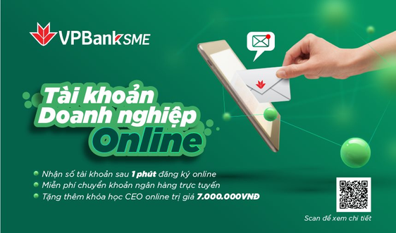 Mở tài khoản SME online chỉ trong một phút tại VPBank