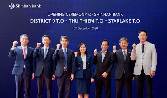 Shinhan khai trương 3 phòng giao dịch tại Hà Nội và TP. Hồ Chí Minh