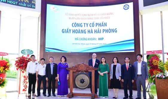Niêm yết và chính thức giao dịch cổ phiếu Công ty Cổ phần Giấy Hoàng Hà Hải Phòng