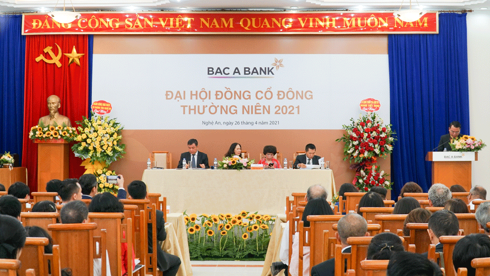Đại hội đồng cổ đông thường niên Bac A Bank 2021: thông qua phương án tăng vốn điều lệ lên 7.531 tỷ đồng